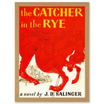 Book Cover Catcher In The Rye Salinger Classic Novel A4 Artwork Framed Wall Art Print