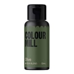 Colour Mill Aqua Blend Food Colouring Liquid Olive - Edible Food Paint for Royal Icing, Macarons, Meringue, Fondant, Jellies, Beverages and More - 20 ml