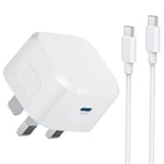 iPhone 16 Charger, iPhone 15 Fast Charger Cable and Plug Quick Charge for iPhone Apple 16/16 Pro/16 Pro Max/16 Plus/15 Series, New i Phone Charging USB Type C PD Plug UK with USB C to C Lead