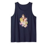 Disney Princess Floral Belle Cinderella Ariel Rapunzel C1 Tank Top