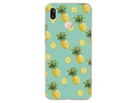 NOVAGO Coque pour Huawei P20 Lite en Gel TPU Souple Résistante et Solide Anti Choc avec Impression de qualité (1 Coque, Ananas)