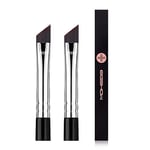 EIGSHOW Pinceau Eyeliner à angle fin - Pinceau de maquillage PRO Precision Gel Eye Liner - Angle plat incliné ultra fin - Qualité supérieure - Poils synthétiques sans cruauté envers les animaux (2PCS)