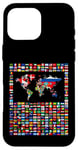 iPhone 16 Pro Max 247 Flags,World Flags,World map with flags. Case