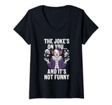 Womens Terrifying Clown Face Killer Clown Costume Horror Vibes V-Neck T-Shirt