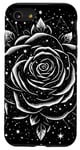 Coque pour iPhone SE (2020) / 7 / 8 Rose noire recouverte d'étoiles