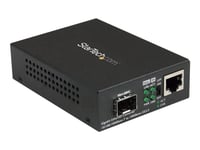 Startech.Com Gigabit Ethernet-Fibermediaomvandlare Med Öppen Sfp-Port - Fibermediekonverterare - 1Gbe - 10Base-T, 1000Base-Lx, 1000Base-Sx, 100Base-Tx, 1000Base-T - Rj-45 / Sfp (Mini-Gbic) - För P/N: Glclhsmdstta, Glcsxmmdst, Glcsxmmdstt, Glctest, M