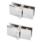 Ersandy - pcs 180 degrés clip de porte en verre charnière sans verre de perçage à charnière en verre pour épaisseur de verre 5mm - 8mm