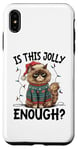 Coque pour iPhone XS Max Is This Jolly Enough Grumpy Santa Cat Pun Pun Noël