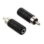 RCA Adapter RCA to 3.5mm Adapter Audio Adapter RCA Male Plug 3.5mm Female Jack