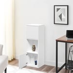 Armoire 2 portes 3 étagères pour bureau étude moderne blanc ika 6