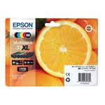 Epson 33XL Oranges Claria Premium Ink Cartridge High Yield CMYK/Photo Black Multipack C13T33574011