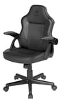 Deltaco Gaming DC120 Junior Junior Chair, Chaise de Jeu en Cuir synthétique, réglable en Hauteur, Noir, Schwarz., Junior Gaming Chair