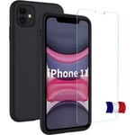 Coque iPhone 11 6.1" NOIRE + Verre trempé EXPEDITION DE FRANCE