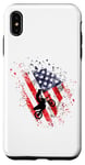 Coque pour iPhone XS Max Moto Drapeau Américain Motocross