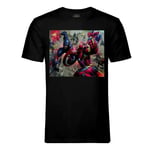 T-Shirt Homme Col Rond Captain America Civil War Bande Dessinee Comics