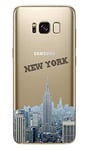 NOVAGO Compatible Samsung Galaxy S8 Coque en Gel Transparent Souple et Solide incassable avec Impression (New York)