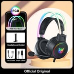 Black with Holder ONIKUMA Casque de Jeu Flexible RGB, Comporte un Micro, Son Version HD, Prise Jack 3.5 mm, Idéal pour Xbox, PS5, Switch, Ordinateur et PS4 ""Nipseyteko