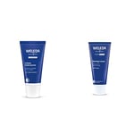 WELEDA - Crème Hydratante Homme - Tous Types de Peaux - Hydrate et Protège - Texture Légère - Tube 30 ml & Crème à Raser - Tous Types de Peaux - Prépare la Peau au Rasage - Tube 75 ml