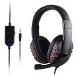 Gaming Headset with Mic for PC, PS-4, Xbox One, PS-5 Over-Ear Headphone Blue/Red