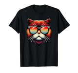 Retro Sunglasses York Chocolate Cat T-Shirt