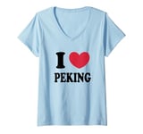 Womens I Love Peking V-Neck T-Shirt