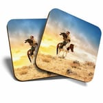 2 x Coasters - Kazakh Golden Eagle Hunter Man Home Gift #13264