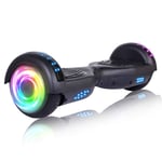 SISIGAD Hoverboard Self Balancing Scooter 6.5" Hoverboard Bluetooth Two Wheel Electric Scooter Swegway Board LED Light With 2 * 300W Motor for Kids