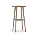 Stolab Miss Button bar stool Oak white oiled. high