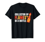 Flames Bottle Spicy Food Hot Chili Sauce Red Pepper Jalapeno T-Shirt