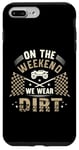 Coque pour iPhone 7 Plus/8 Plus Dirt Track Racing le week-end, nous portons un pilote de voiture Dirt Race