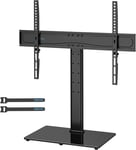 BONTEC Universal Table Top Pedestal TV Stand with Bracket for 32-65 inch TVs, TV