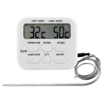 Cuisine avec Sonde Cuisson Gril Minuterie de TempéRature Affichage lcd NuméRique Four ThermomèTre à Viande