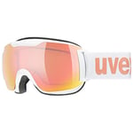 uvex Downhill 2000 S Cv - Masque de Ski pour Hommes et Femmes - à Contraste Élevé - Sans Distorsion et Anti-Buée - White/Rose-Orange - One Size