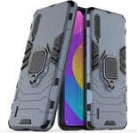 Compatible Avec Mi 9 Lite, Mi A3 Lite Coque, Anneau De Support Telephone Voiture Magnetique Bague 360 Etui De Protection Pour Xiaomi Mi A3 Lite, Mi9 Lite Bleu Marine