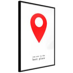 Plakat - You Are in the Best Place - 30 x 45 cm - Sort ramme