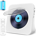 4000mAh Rechargeable CD Player with Bluetooth: Portable CD Music Player with FM