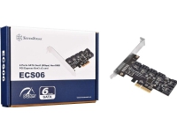 Silverstone SST-ECS06 SATA Adapter Card, PCIe 3.0, 6x SATA 6G - Low Profile