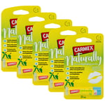 5 x Carmex NATURALLY Pear Lip Balm Natural Hydrating Moisturising Stick 4.25g