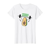 Womens Funny Avocado Workout Top Gym Fitness Muscle Mommy T-Shirt