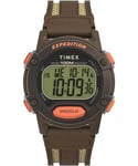 Timex Montre pour Homme Expedition CAT5 41 mm -Bracelet en Cuir Marron, Cadran Digital, boitier Marron TW4B30400