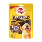 Pedigree Ranchos Originals – Récompenses riches en viande pour chien – Friandises au bœuf – Tendres et savoureuses – 7 sachets de 70g