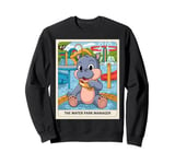 Cute Baby Pgymy Hippo Tarot Cards Fun The Water Park Manager Sweatshirt