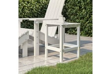 Adirondack hagebord hvit 38x38x46 cm HDPE - Hvit Dekkstol