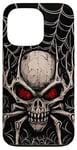 Coque pour iPhone 13 Pro Spider Skull Goth, Araignée noire et Horreur