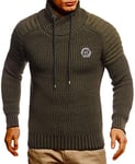 Leif Nelson Pull en tricot pour homme avec col châle - Pull d'hiver de qualité supérieure - Coupe droite - Idéal pour les looks décontractés et professionnels - Disponible dans de nombreuses tailles