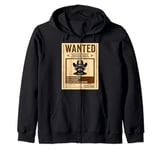 Raccoon Western Cowboy Wanted Dead or Alive Zip Hoodie