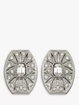 Eclectica Pre-Loved Art Deco Swarovski Crystal Clip-On Earrings, Dated Circa 1980s, Silver