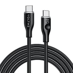 VOLTME Câble USB C vers USB C 1.80m Noir, Cable USB C 2.0 de Charge 3A 480 Mbps PD Charge Rapide Cordon USB-C et Câble USB-C PPS Compatible avec Android MacBook Pro iPad Air Samsung Samsung