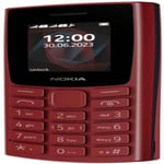 Nokia 105 2G Feature Phone with long-lasting battery, 12 hours of Red 