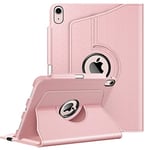 FINTIE Rotating Case for iPad Air 11 inch (2024) M2, iPad Air 6th / 5th / 4th Generation (2024/2022/2020) - [360 Rotating] Adjustable Stand Cover with Pencil Holder, Rose Gold